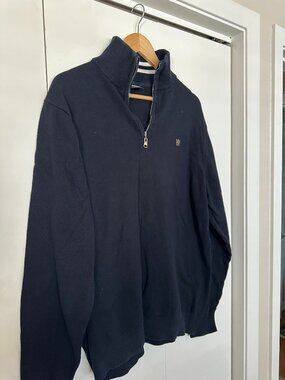 Chelsea FC collection navy blue quarter zip, size XL